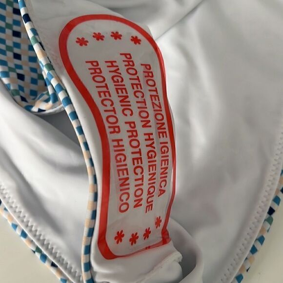 Minkpink Zephyr Blue Multi Side Tie String Bikini Bottoms Size Medium NWT - Picture 8 of 10